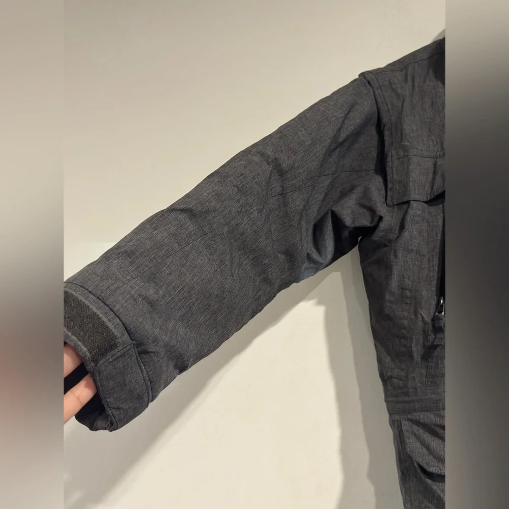 The North Face Gray Insulated Parka Jacket Hooded Orange Lined(Read Description)